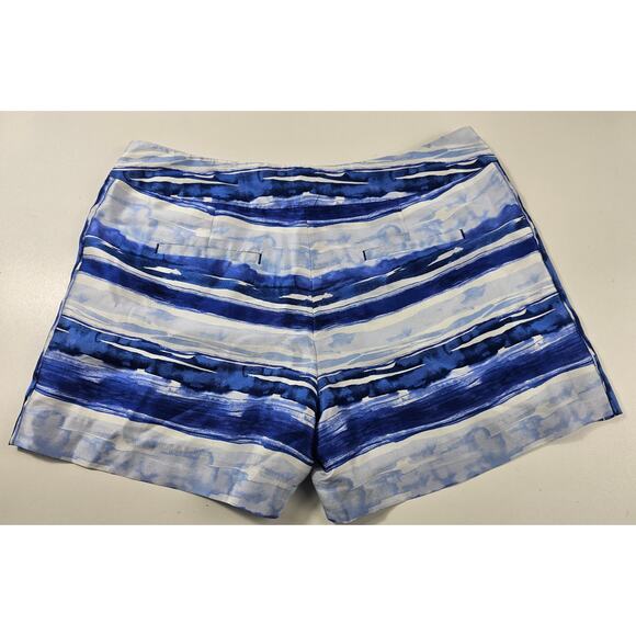 Tommy bahama womens size 4 100% silk lined ombre blue white shorts EUC island - Picture 2 of 7